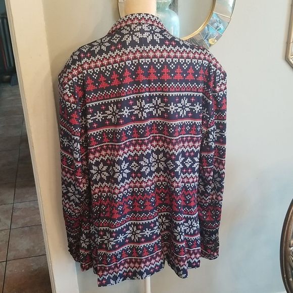 Graphic Print Blazer Preppy Retro Red White & Blue 2 Button Unisex Sz. 2X NWOT - Picture 7 of 13